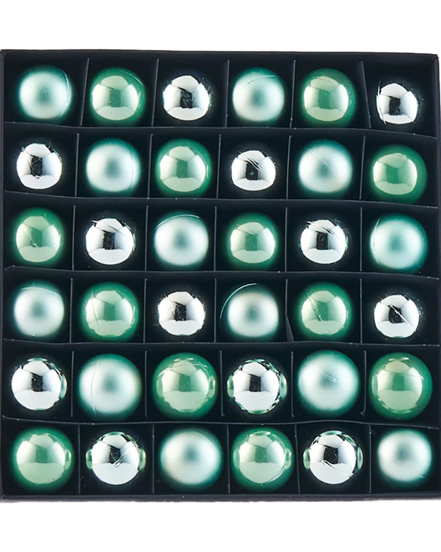WeRChristmas Mint Green Shatterproof Baubles, 36 Pack, 3 Cm^ Shatterproof Baubles
