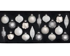 WeRChristmas Moonbeam Glass Baubles, 20 Pack^ Glass Baubles