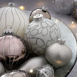 WeRChristmas Moonbeam Glass Baubles, 5 Pack, 15 Cm^ Glass Baubles