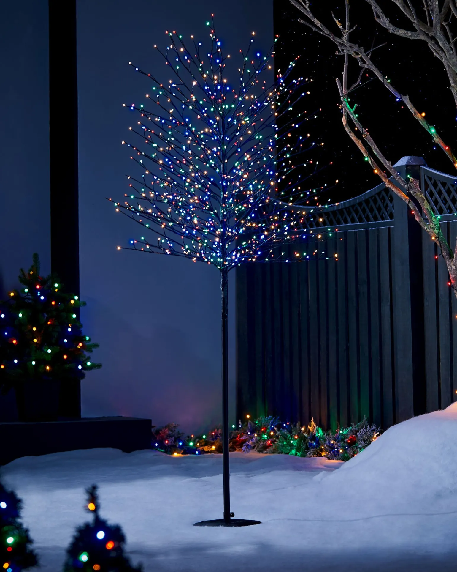 WeRChristmas Multi-Coloured Twig Tree, 6 Ft^ Tree Silhouettes