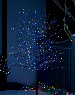 WeRChristmas Multi-Coloured Twig Tree, 6 Ft^ Tree Silhouettes