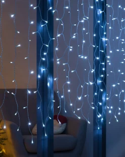 WeRChristmas Multi-Function 500 LED Connectable Curtain Light String, Bright White^ Connectable Lights