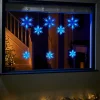 WeRChristmas Multi-Function Snowflake Curtain Light, Blue, 1.6 M^ Window Silhouettes|Curtain & Net Lights