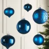 WeRChristmas Navy Blue Glass Baubles, 6 Pack, 10 Cm^ Glass Baubles