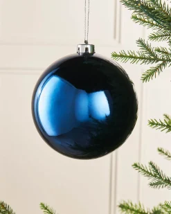 WeRChristmas Navy Blue Large Gloss Shatterproof Bauble, 15 Cm^ Oversized Baubles|Shatterproof Baubles