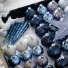 WeRChristmas Navy Shatterproof Baubles Set, 50 Pack^ Shatterproof Baubles