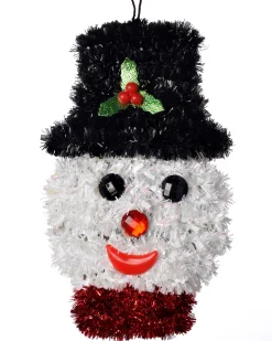 WeRChristmas Pack Of 3 Hanging Tinsel Snowman Decorations, 16 Cm^ Figurines