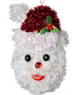 WeRChristmas Pack Of 3 Hanging Tinsel Snowman Decorations, 16 Cm^ Figurines