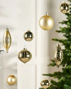 WeRChristmas Pale Gold Glass Baubles, 20 Pack^ Glass Baubles