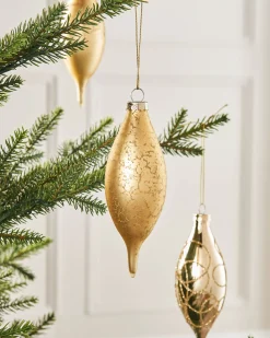 WeRChristmas Pale Gold Glass Baubles, 5 Pack, 15 Cm^ Glass Baubles
