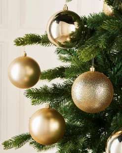 WeRChristmas Pale Gold Shatterproof Baubles, 9 Pack, 10 Cm^ Oversized Baubles|Shatterproof Baubles