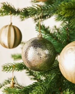 WeRChristmas Pale Gold Shatterproof Baubles, 16 Pack, 8 Cm^ Shatterproof Baubles
