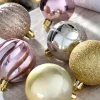 WeRChristmas Pink/Champagne Shatterproof Baubles, 48 Pack, 6 Cm^ Shatterproof Baubles