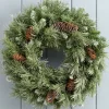 WeRChristmas Pre-Decorated Frosted Scandinavian Blue Spruce Wreath, 50 Cm^ Decorated Wreaths