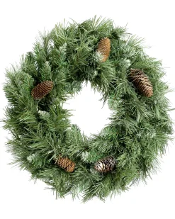 WeRChristmas Pre-Decorated Frosted Scandinavian Blue Spruce Wreath, 50 Cm^ Decorated Wreaths