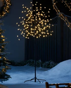 WeRChristmas Pre-Lit 200 LED Cherry Blossom Twig Tree, White, 5 Ft^ Tree Silhouettes