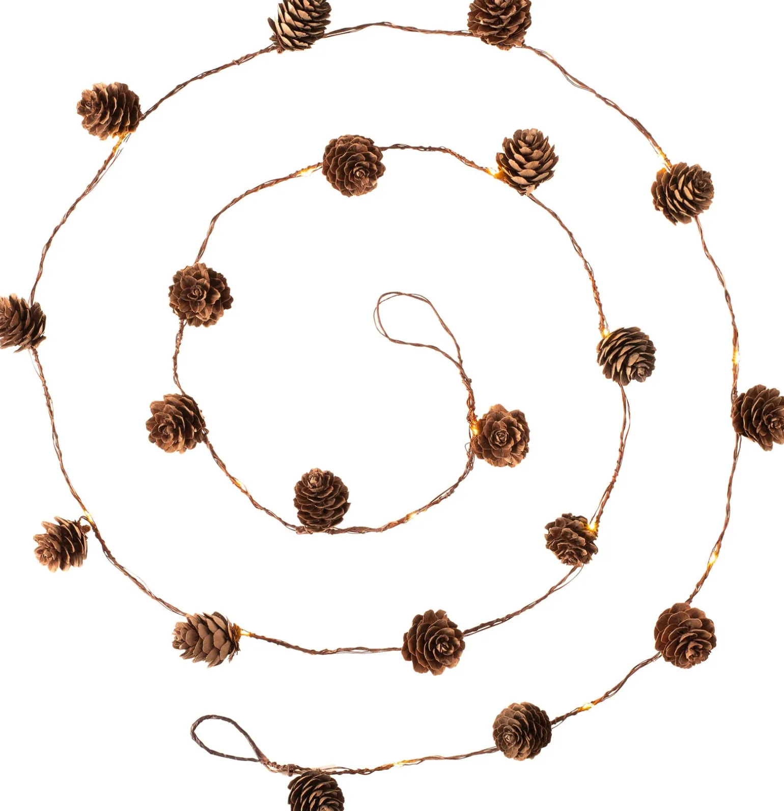 WeRChristmas Pre-Lit 20 LED Pinecone Light String Garland, 6 Ft^ Fairy Lights|Decorated Garlands