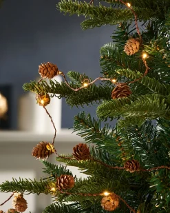 WeRChristmas Pre-Lit 20 LED Pinecone Light String Garland, 6 Ft^ Fairy Lights|Decorated Garlands