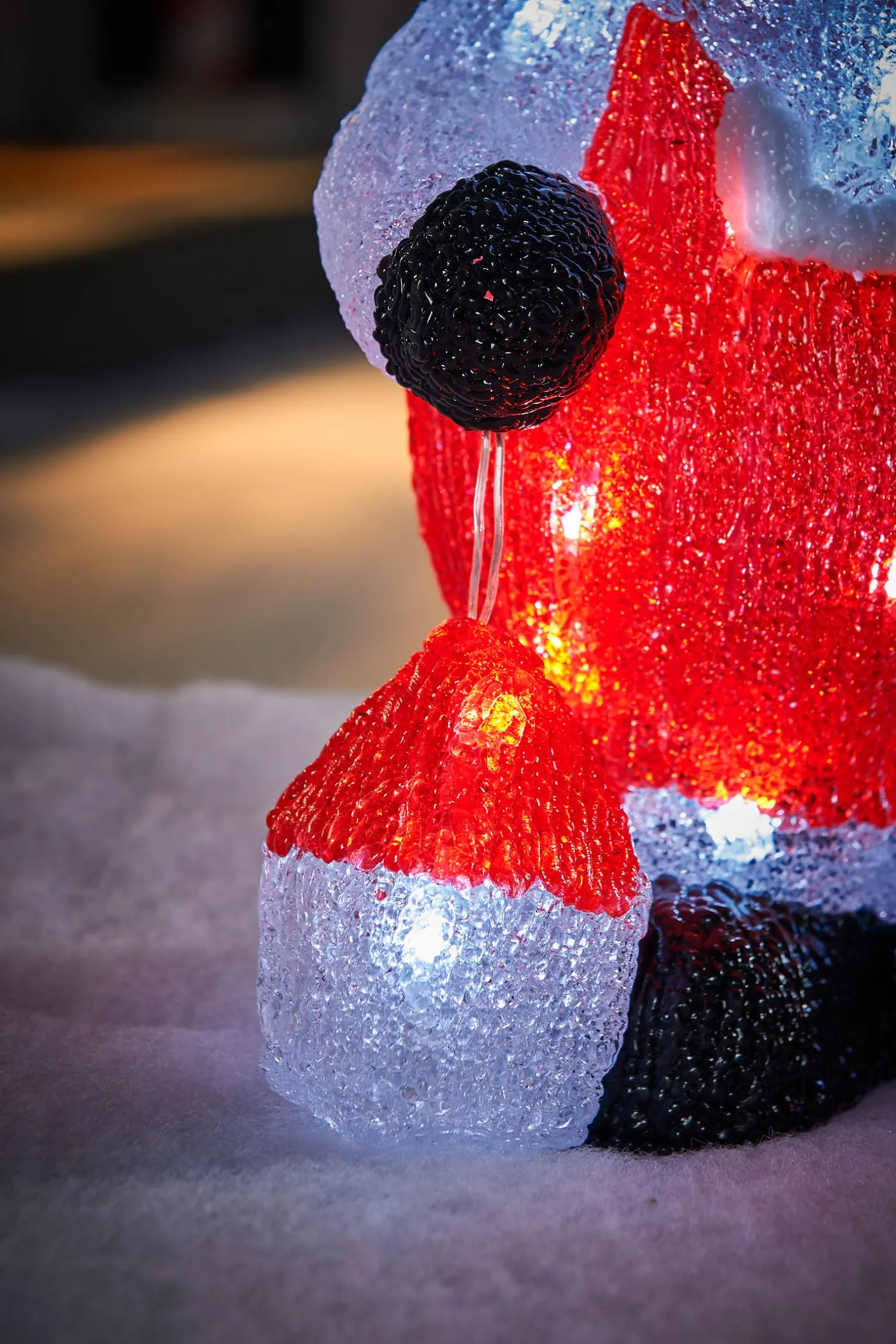 WeRChristmas Pre-Lit Acrylic Santa With Lantern, 35 Cm^ Christmas Characters