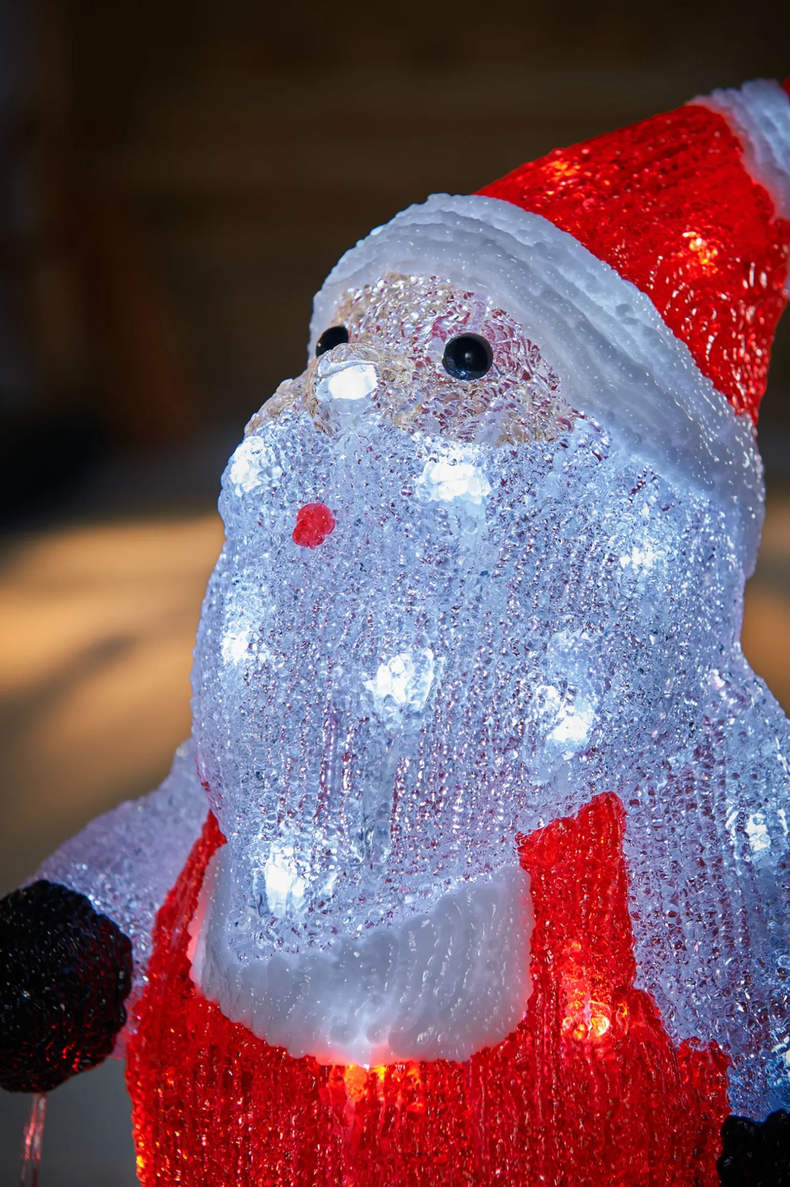 WeRChristmas Pre-Lit Acrylic Santa With Lantern, 35 Cm^ Christmas Characters