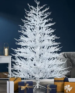 WeRChristmas Pre-Lit Arctic Ice Twig Christmas Tree, 7 Ft^ Premium Christmas Trees|Snow Flocked Christmas Trees