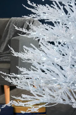 WeRChristmas Pre-Lit Arctic Ice Twig Christmas Tree, 7 Ft^ Premium Christmas Trees|Snow Flocked Christmas Trees