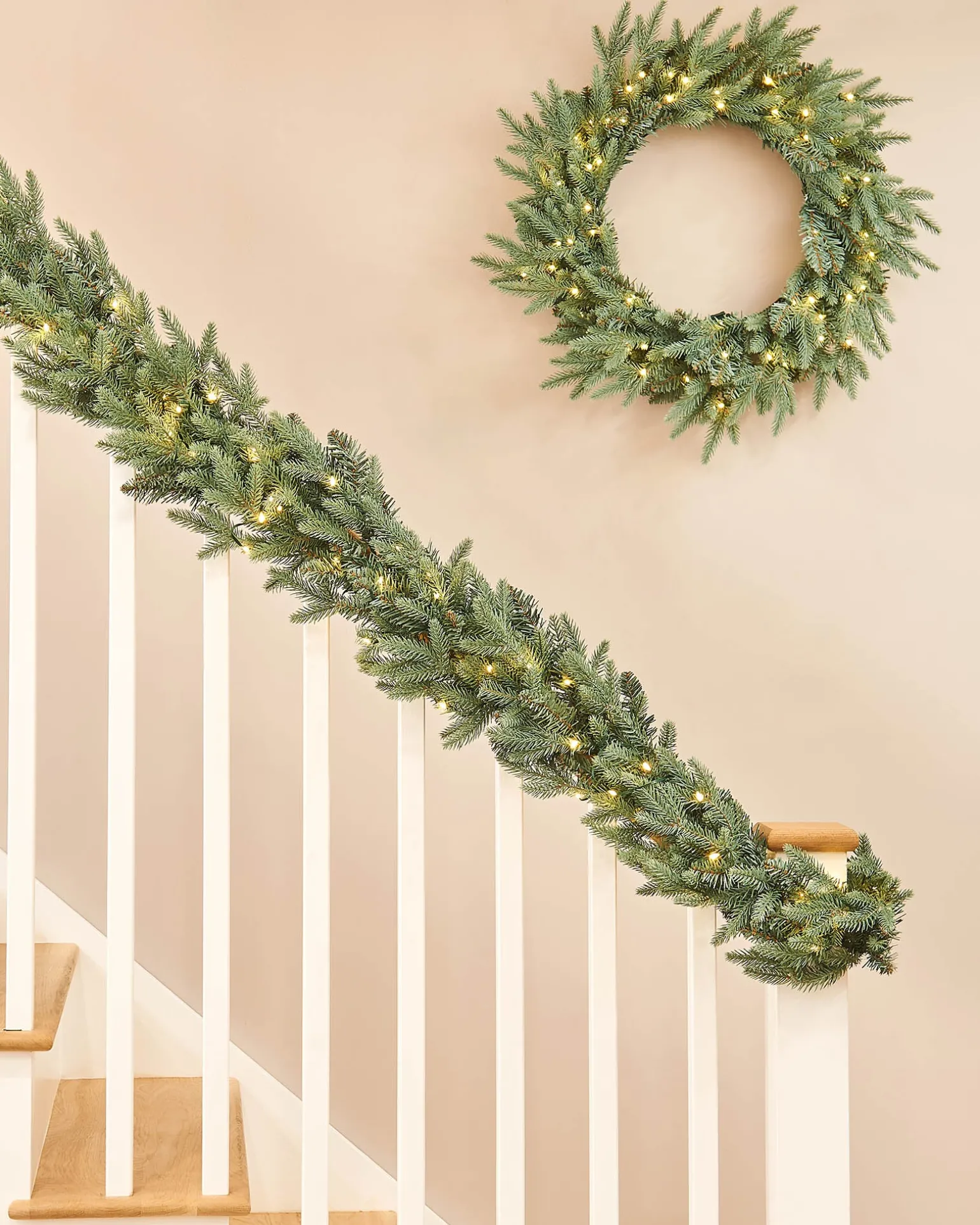 WeRChristmas Pre-Lit Blue Mixed Pine Garland, 9 Ft^ Pre Lit Garlands