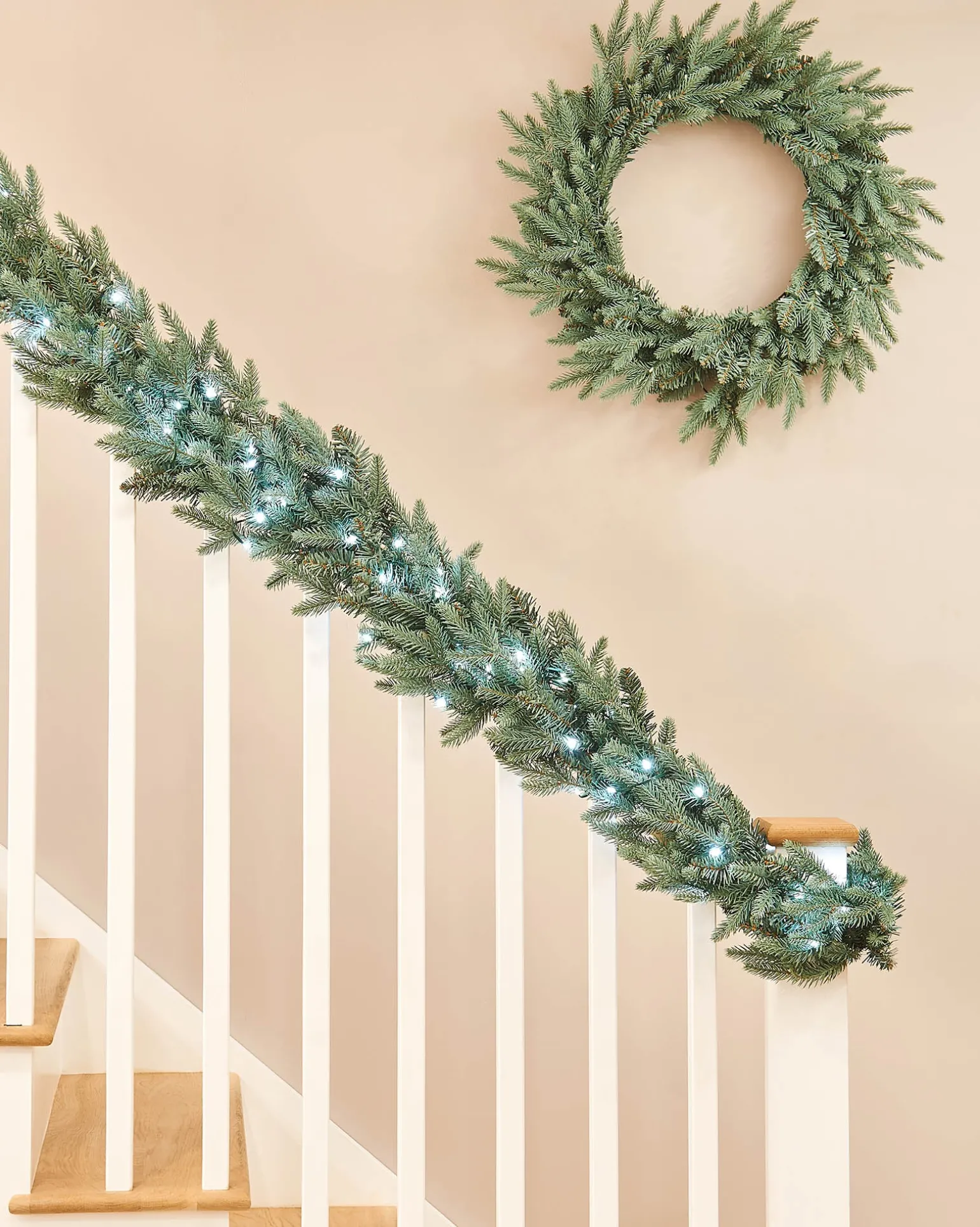 WeRChristmas Pre-Lit Blue Mixed Pine Garland, 9 Ft^ Pre Lit Garlands