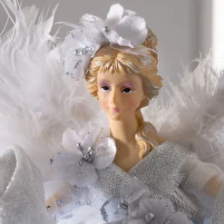 WeRChristmas Pre-Lit Christmas Angel Tree Topper, White, 43 Cm^ Tree Toppers