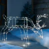 WeRChristmas Pre-Lit 3D Grazing Reindeer Silhouette, 40 Cm^ Outdoor Lighted Reindeer