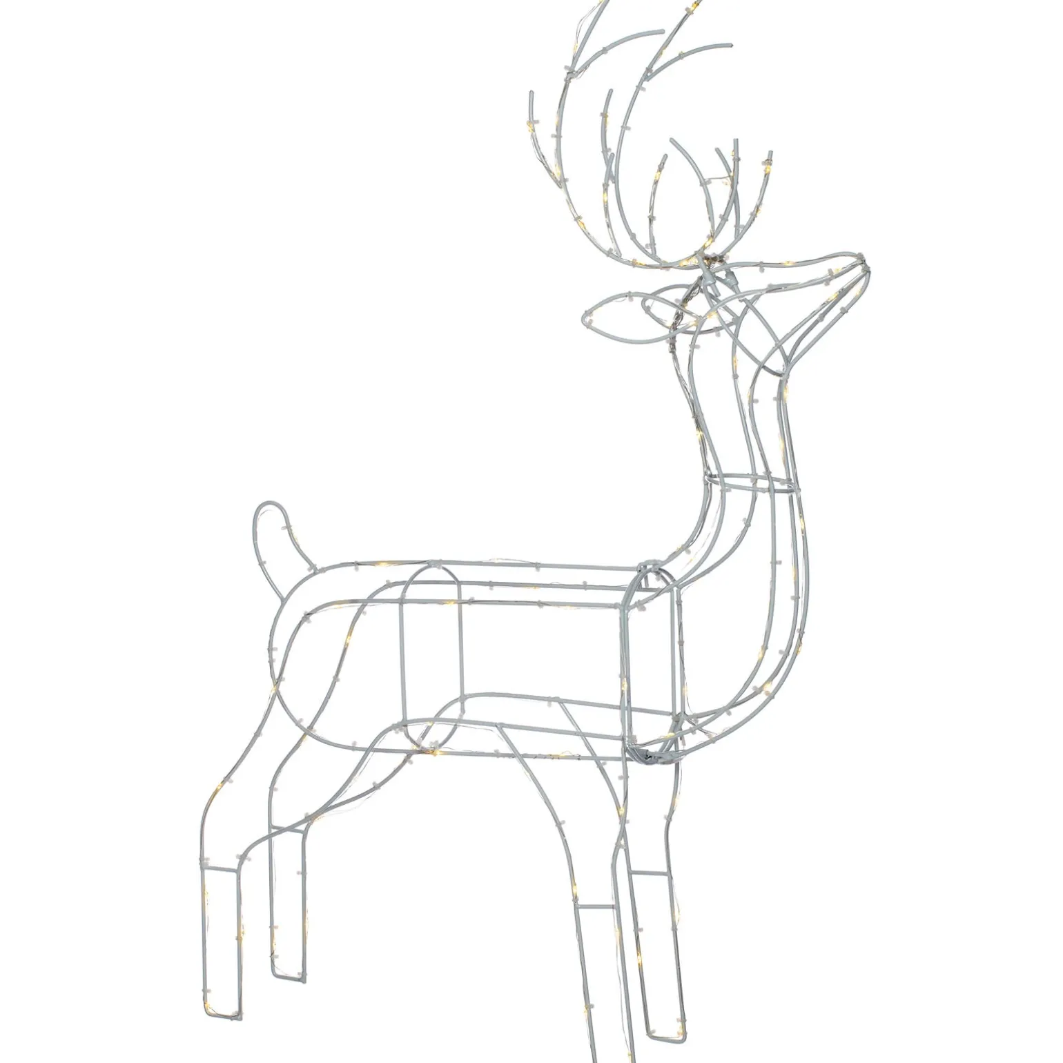 WeRChristmas Pre-Lit 3D Standing Reindeer Silhouette, 87 Cm^ Outdoor Lighted Reindeer