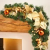 WeRChristmas Pre-Lit Decorated Arch Garland With 20 Warm White LEDs, Copper/Gold, 3 Ft^ Decorated Garlands|Pre Lit Garlands