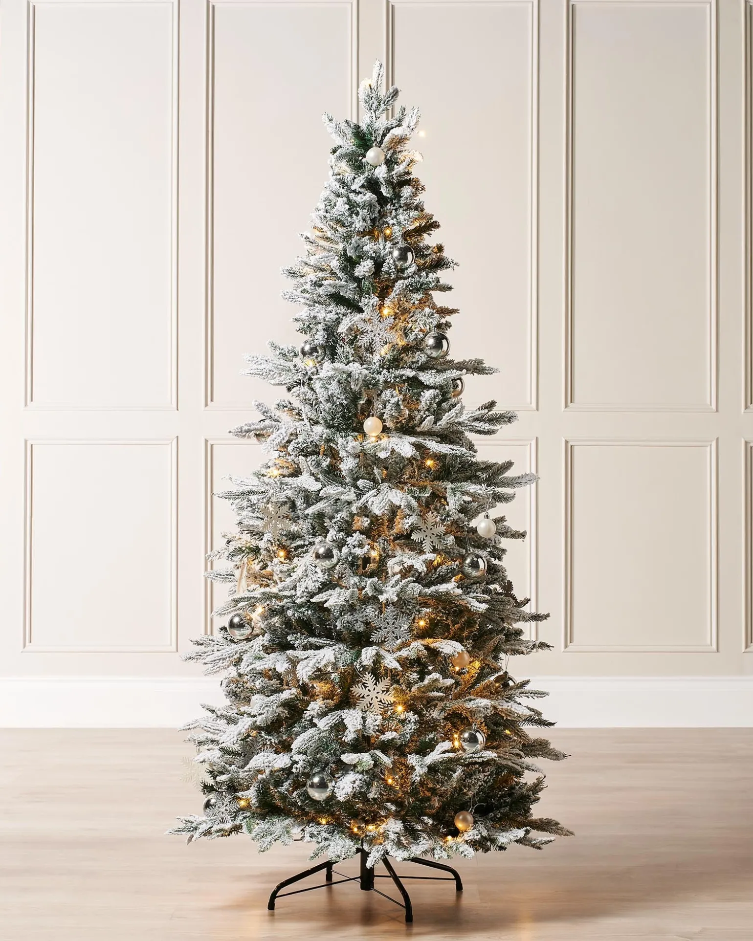 WeRChristmas Pre-Lit Decorated Snow Flocked Pop-Up Christmas Tree, 6 Ft^ Budget Christmas Trees|Snow Flocked Christmas Trees