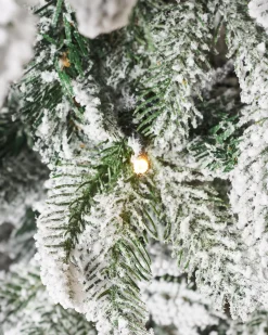 WeRChristmas Pre-Lit Decorated Snow Flocked Pop-Up Christmas Tree, 6 Ft^ Budget Christmas Trees|Snow Flocked Christmas Trees