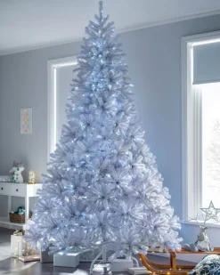 WeRChristmas Pre-Lit Deluxe White Pine Multi-Function Christmas Tree, 8 Ft^ Premium Christmas Trees|Pre Lit Christmas Trees