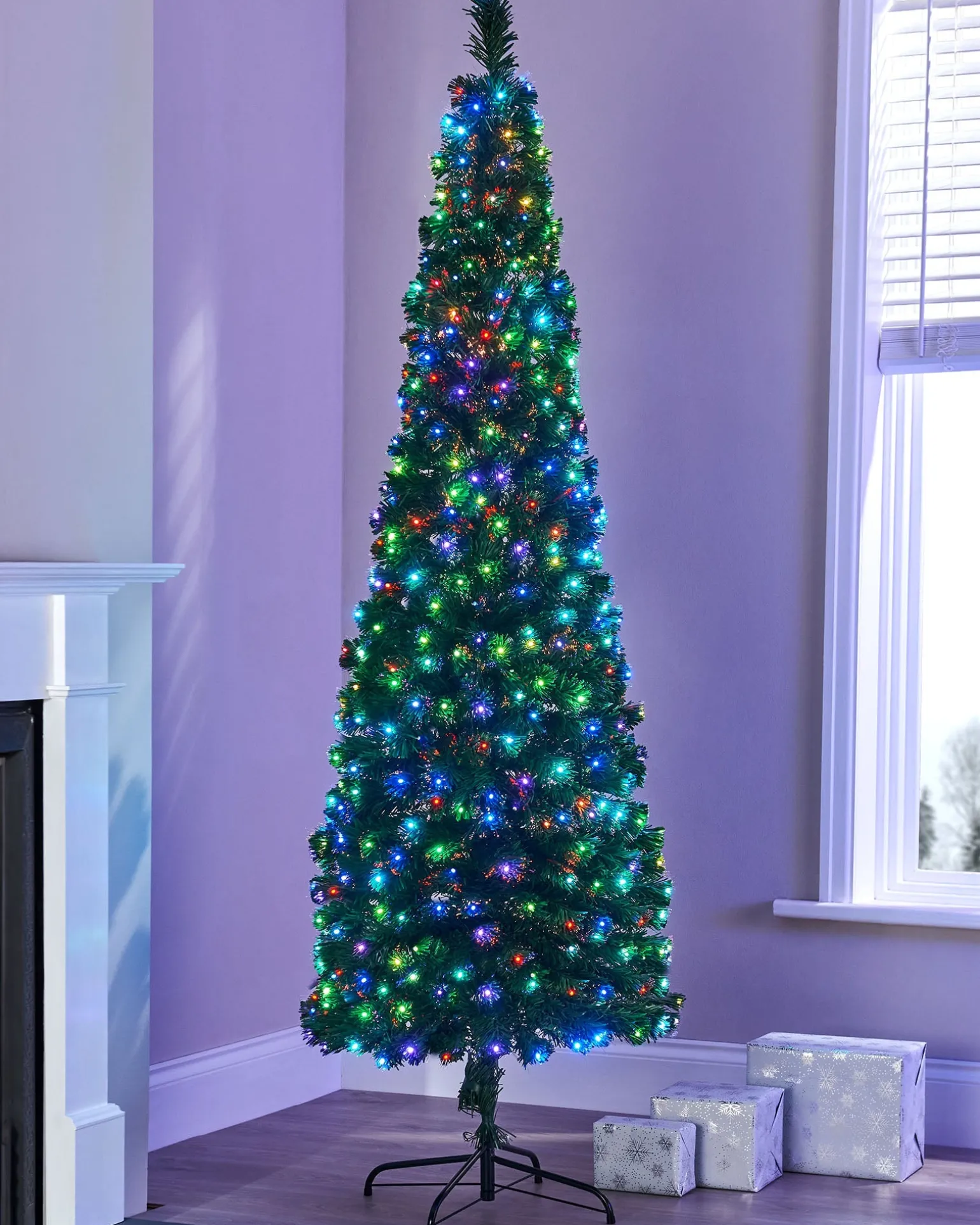WeRChristmas Pre-Lit Fibre Optic Multi-Colour Christmas Tree, 7 Ft^ Budget Christmas Trees|Fibre Optic Christmas Trees