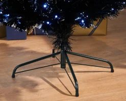 WeRChristmas Pre-Lit Fibre Optic Slim Black Christmas Tree, 5 Ft^ Budget Christmas Trees|Fibre Optic Christmas Trees