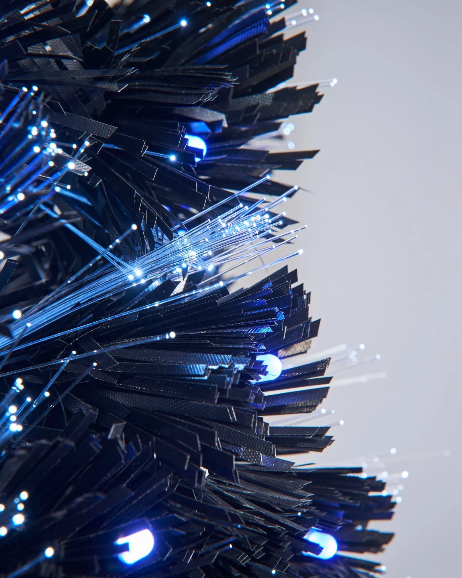 WeRChristmas Pre-Lit Fibre Optic Slim Black Christmas Tree, 7 Ft^ Budget Christmas Trees|Fibre Optic Christmas Trees