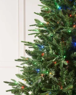 WeRChristmas Pre-lit Grand Alaskan Fir Christmas Tree, Dual Multi Colour, 8 Ft^ Premium Christmas Trees|Pre Lit Christmas Trees