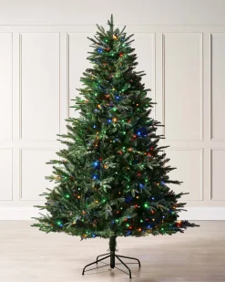 WeRChristmas Pre-lit Grand Alaskan Fir Christmas Tree, Dual Warm White, 8 Ft^ Premium Christmas Trees|Pre Lit Christmas Trees