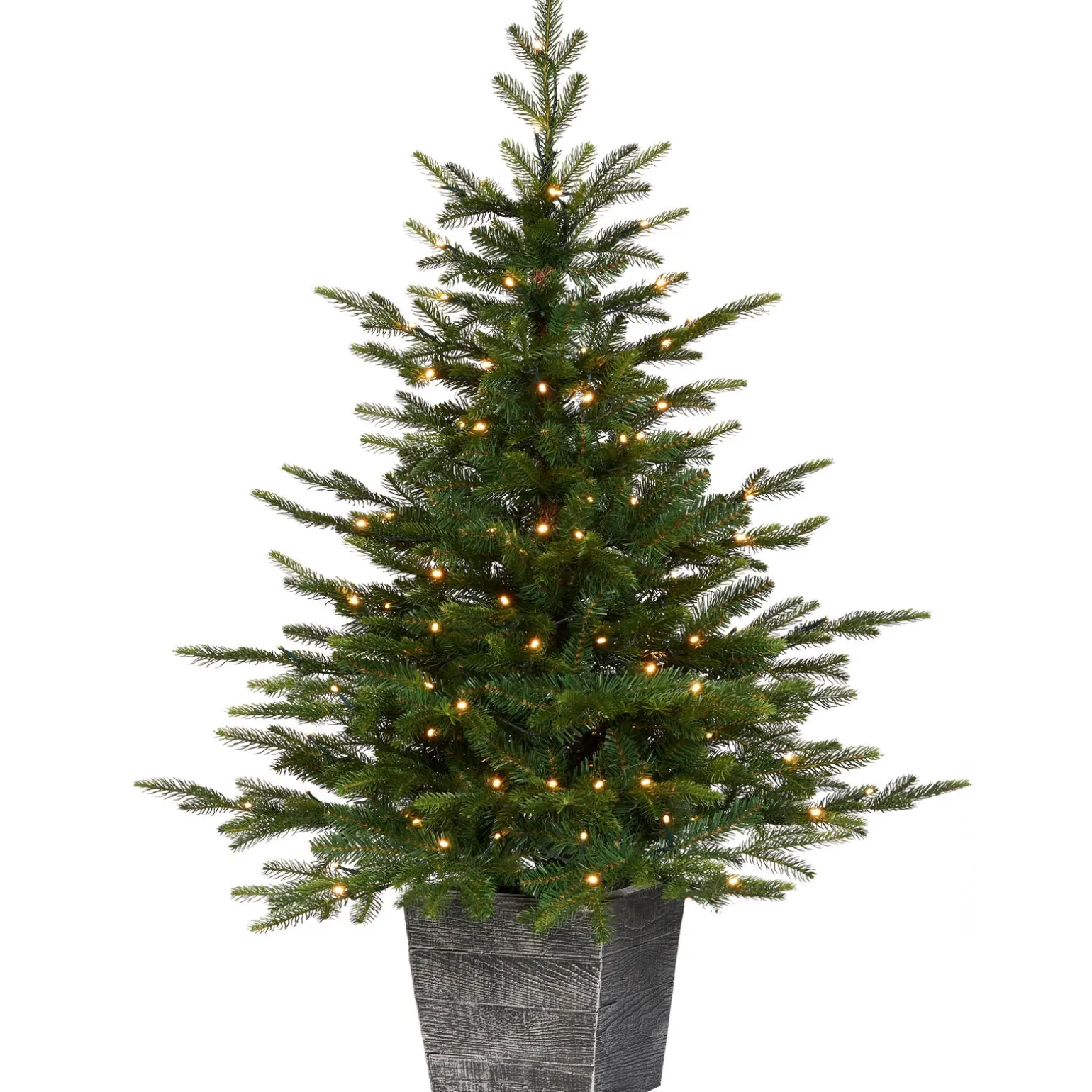 WeRChristmas Pre-Lit Grand Fir Potted Christmas Tree, 4 Ft^ Budget Christmas Trees|Potted Christmas Trees