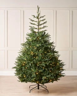 WeRChristmas Pre-Lit Grand Nordmann Fir Christmas Tree, 6 Ft^ Pre Lit Christmas Trees