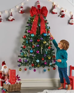 WeRChristmas Pre-Lit Green Wall Mounted Christmas Tree, 3 Ft^ Budget Christmas Trees|Pre Lit Christmas Trees