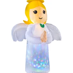 WeRChristmas Pre-Lit Inflatable Colour Changing Angel, 3.5 Ft^ Inflatables