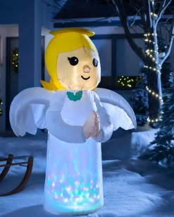 WeRChristmas Pre-Lit Inflatable Colour Changing Angel, 3.5 Ft^ Inflatables
