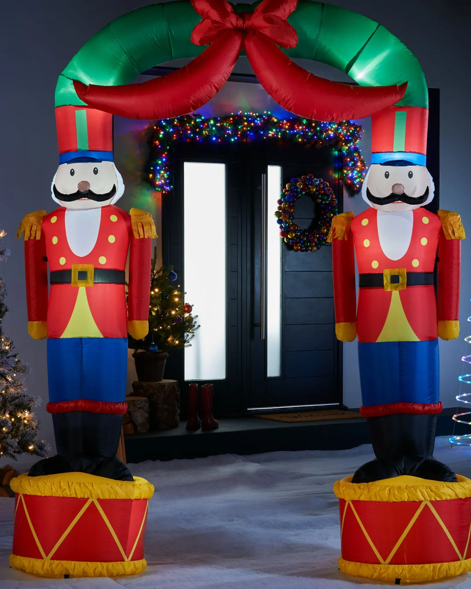 WeRChristmas Pre-Lit Inflatable Nutcracker Arch, 8 Ft^ Inflatables