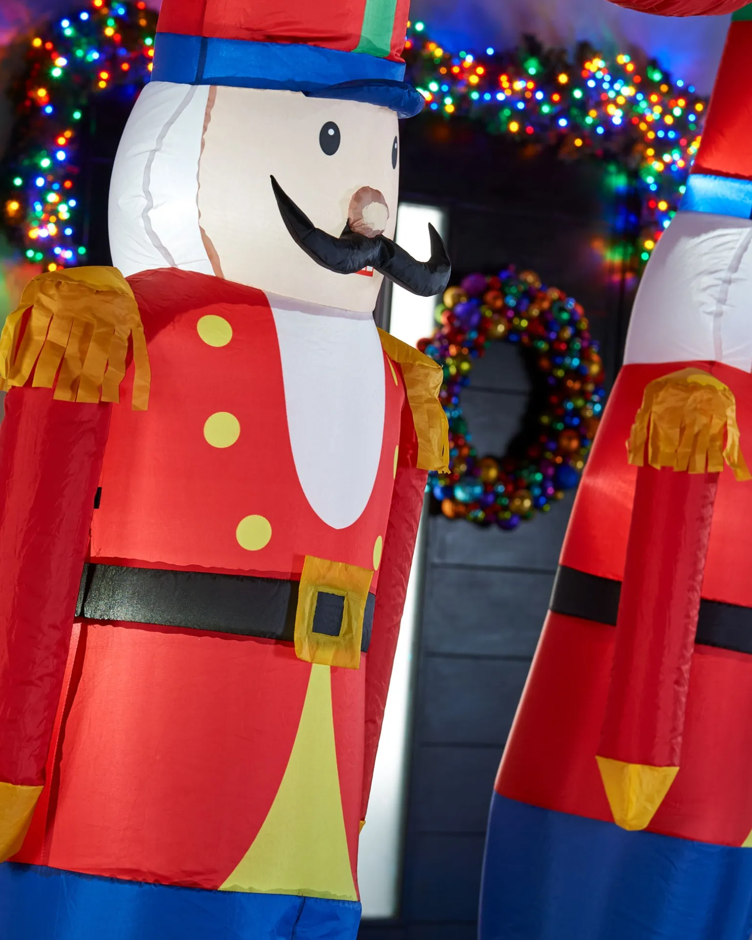 WeRChristmas Pre-Lit Inflatable Nutcracker Arch, 8 Ft^ Inflatables