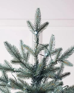 WeRChristmas Pre-Lit Mixed Pine Blue Christmas Tree, Dual LED White, 7 Ft^ Pre Lit Christmas Trees
