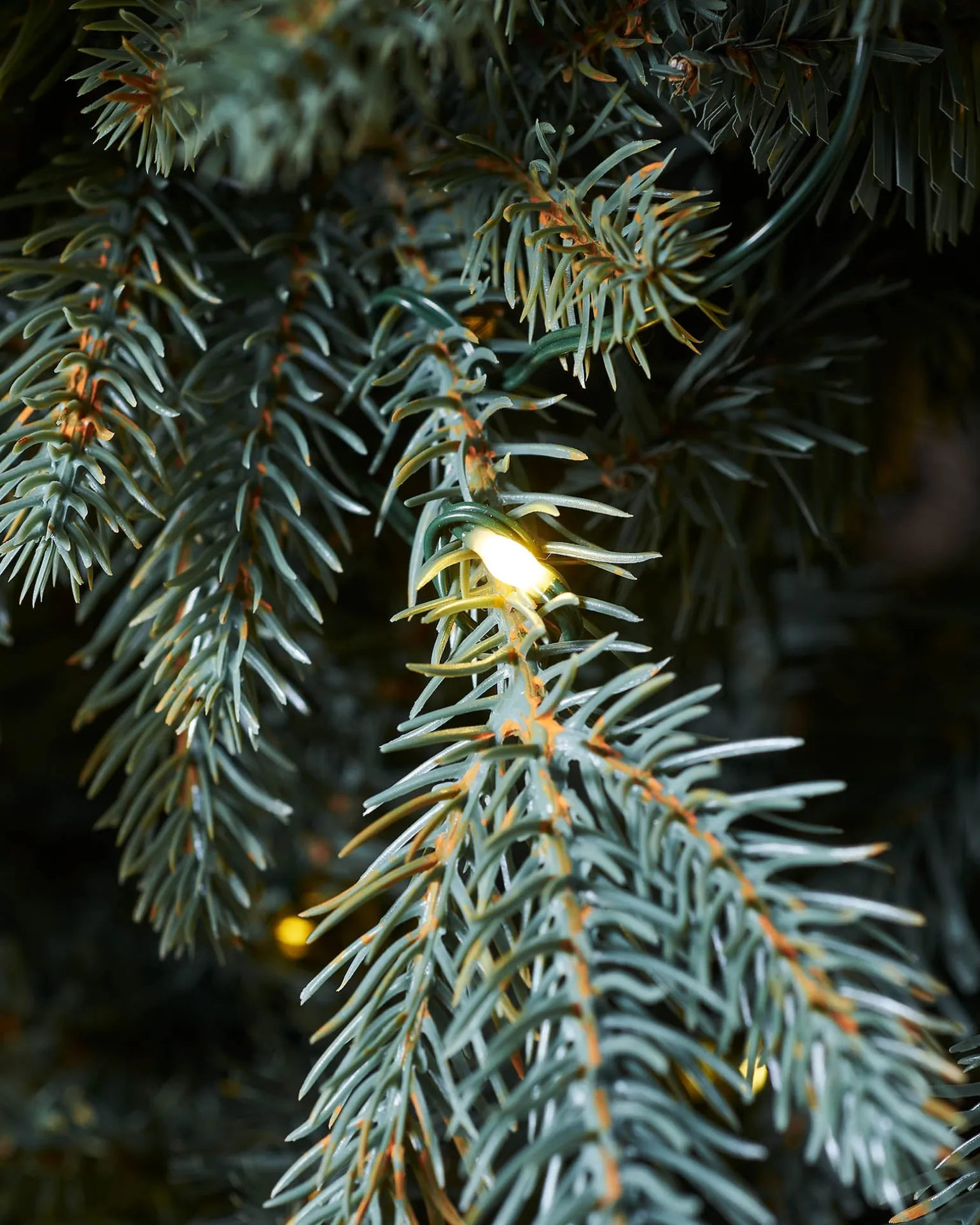 WeRChristmas Pre-Lit Mixed Pine Blue Christmas Tree, Dual LED Warm White, 7 Ft^ Pre Lit Christmas Trees