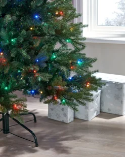 WeRChristmas Pre-Lit Mixed Pine Christmas Tree With Remote Control Lights, 8 Ft^ Pre Lit Christmas Trees